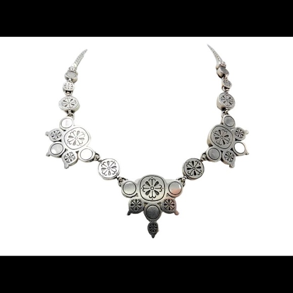 Selene Neutral Brighton Necklace Cabochon Pearls Yellow Clear Crystals Retired - Picture 3 of 5